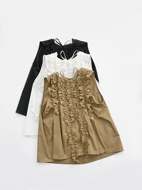 RhodolirioN (ロドリリオン)　Sleeveless Frill Shirt - TWILL (ツイル・スリーブレスフリルシャツ)