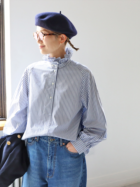 dahl'ia (ダリア)　ストライプ・プルオーバーブラウス