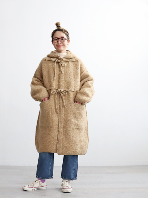 unfil (アンフィル) MOHAIR & SHETLAND WOOL JUMBO LOOP KNIT JACKET