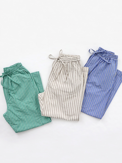 【30%OFF】≪Special Order≫ maillot (マイヨ)　コットンストライプ・イージーパンツ