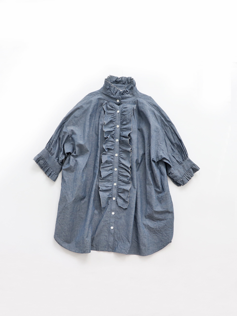 Special Order Dahl Ia ダリア フロントフリルブラウス シャンブレー