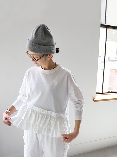 RHODOLIRION/ロドリリオン フリルティアード トップ カットソー RhodolirioN (ロドリリオン) Swallow Frill Tiered Top (裾
