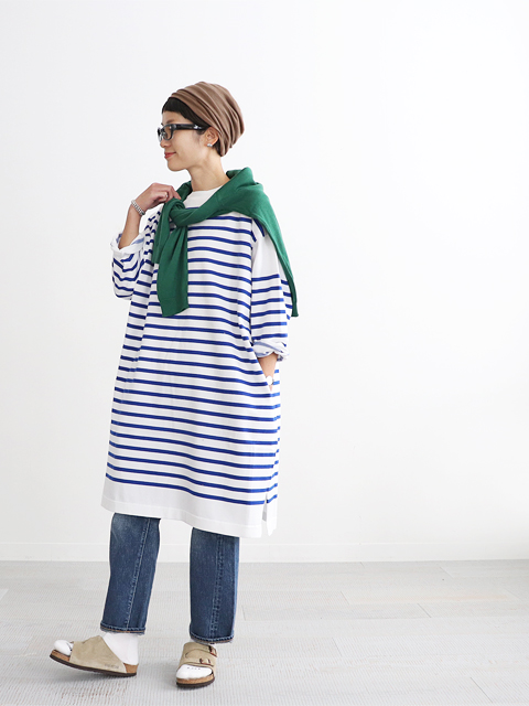 Maillot マイヨ Panel Border Op パネルボーダー ワンピース Mak