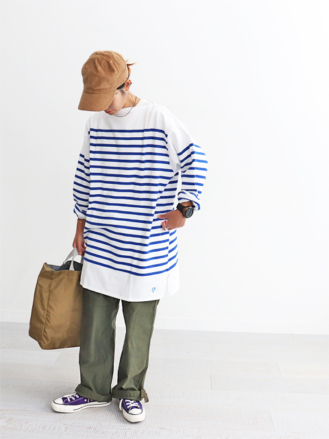 Orcival オーシバル フレンチセーラーtシャツ Big Size