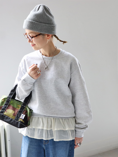 dahl'ia (ダリア) 裾フリル・リメイクスウェット (全3色)