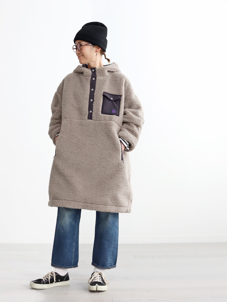 REC by Needles (レック バイ ニードルズ)　Deck Crew Hoody - Polyester Boa（ボアフーディー）