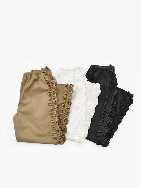 RhodolirioN (ロドリリオン)　Frill Side Flare Pant - TWILL  (ツイル・サイドフリルパンツ)