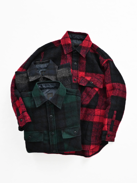 maillot (マイヨ) シャギーチェック・CPOジャケット