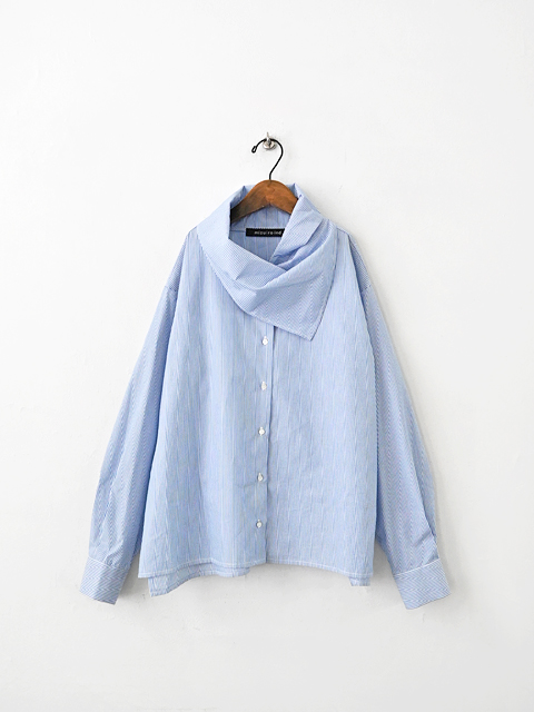 mizuiro ind (ミズイロインド)　ストライプ・スカーフカラーシャツ