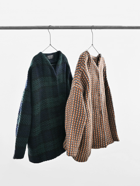 John Branigan (ジョンブラニガン)　チェック編みニットジャケット
