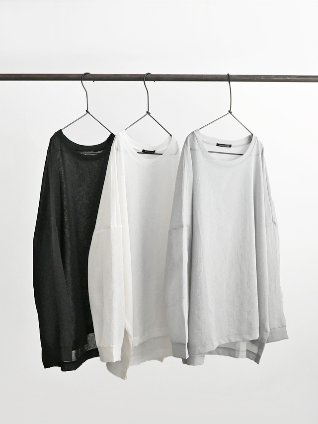 mizuiro ind (ミズイロインド)　ワッシャーボイル・長袖Tee