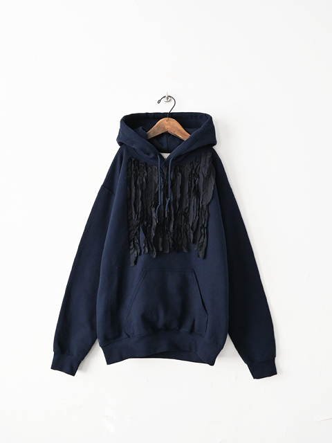 dahl'ia (ダリア)　キュプラフリルデコレーション・リメイクスウェットパーカー (全2色)