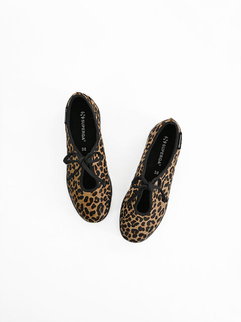 SUPERGA (スペルガ)　レオパード・フラットシューズ