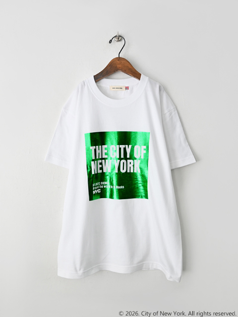 GOOD ROCK SPEED (グッドロックスピード)　NYC・半袖Tシャツ (グリーン箔プリント)