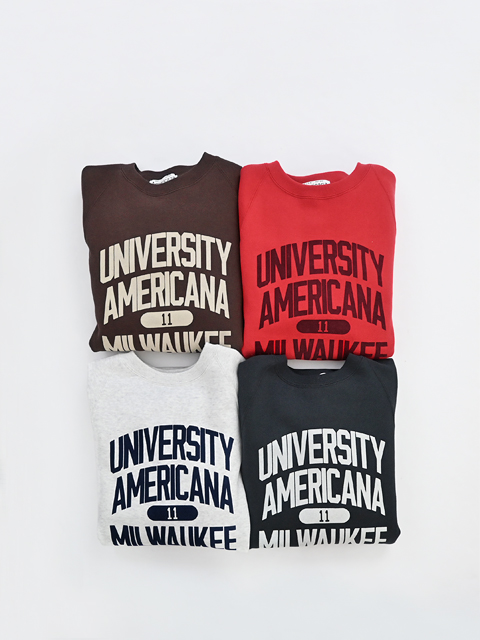 Americana (アメリカーナ)　ボリュームスリーブ・クルーネックスウェット - カレッジプリント