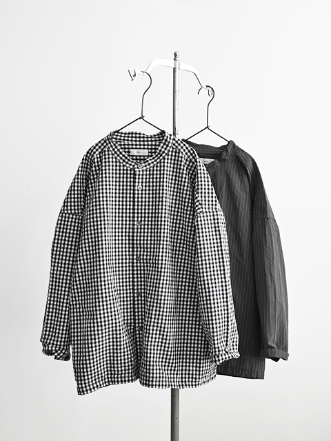 prit (プリット) コットンリネン・スタンドカラービッグシャツジャケット