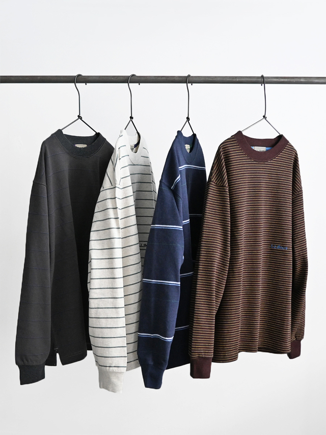 L.L.Bean (エルエルビーン)　ユニオン・ロングスリーブ・ストライプ・Tee