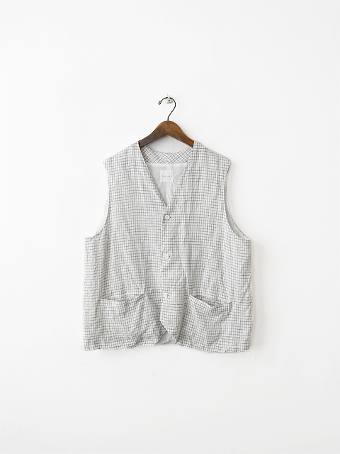 TOUJOURS (トゥジュー)　Oversize Vest (ウィンドウペン・オーバーサイズベスト)