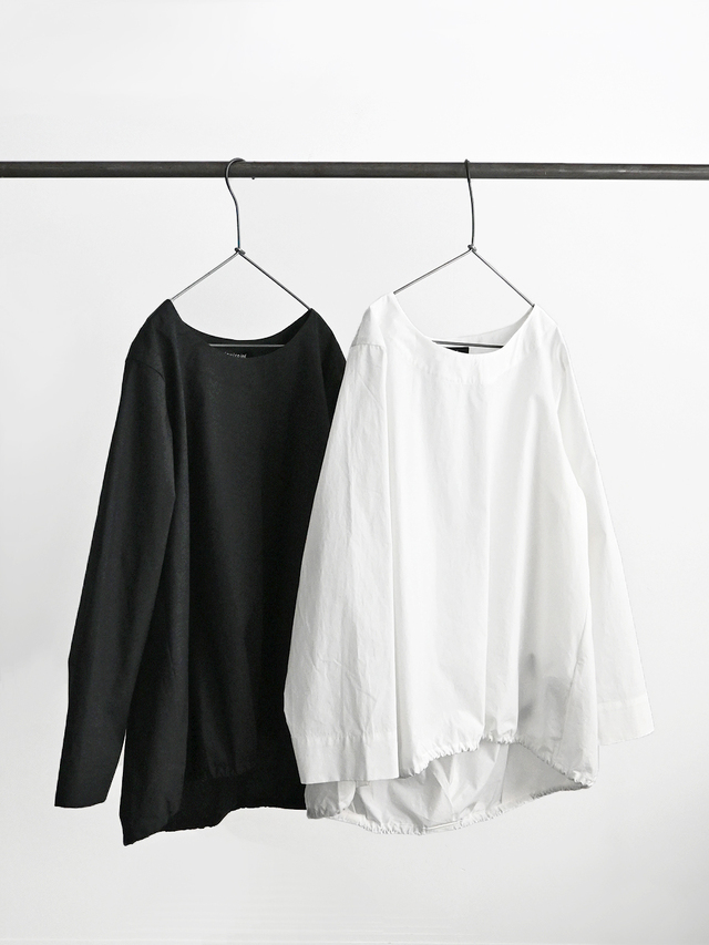 mizuiro ind (ミズイロインド) ドローストリング・クルーネックプルオーバー