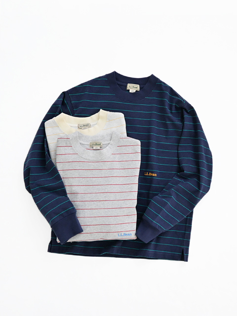 L.L.Bean (エルエルビーン)　ユニオン・ストライプ長袖Tee -メンズサイズ