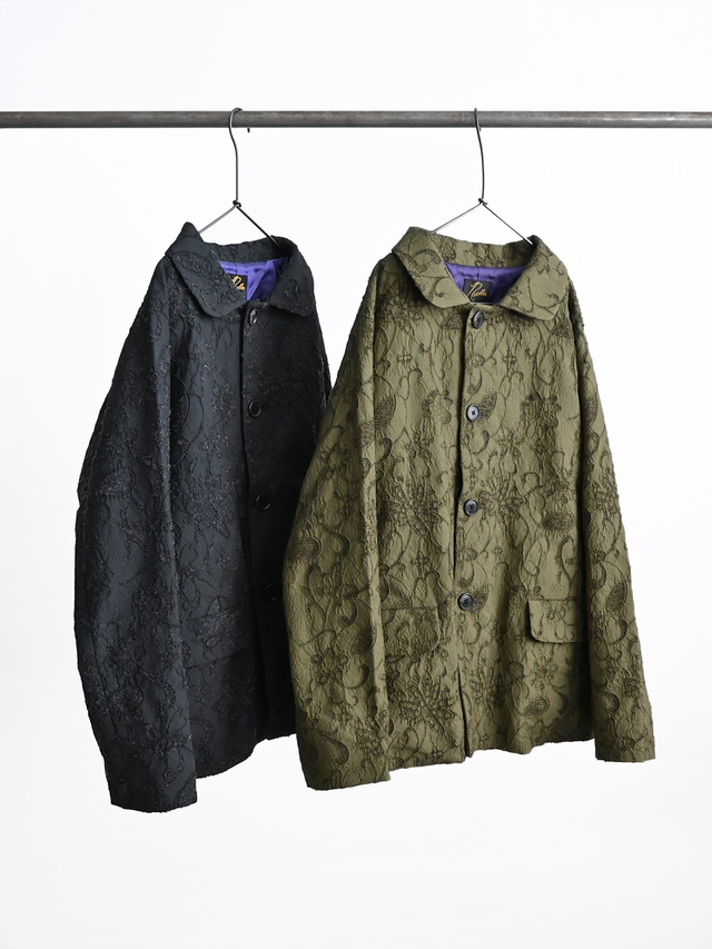 Needles (ニードルズ) Round Collar Jacket - Papillon Jacquard(ジャガード・ラウンドカラージャケット)