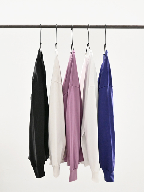 【40%OFF】TRAVAIL MANUEL (トラバイユマニュアル)　ミディ天竺・バックラウンド長袖Tee