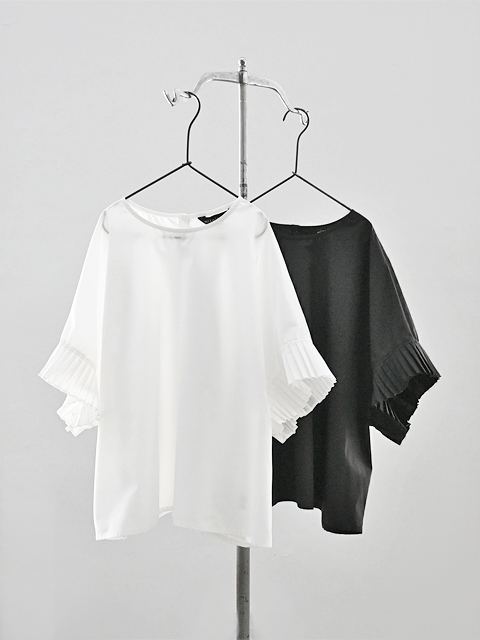 【30%OFF】  mizuiro ind (ミズイロインド)　プリーツスリーブプルオーバー