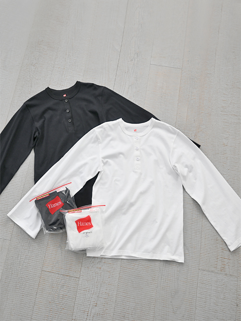 Hanes × THE DODO JEAN　ヘンリーネック