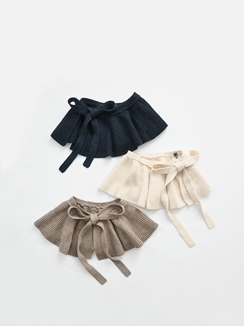 unfil (アンフィル) WOOLEN COTTON & EX.FINE LAMBS WOOL RIBBED-KNIT FRILL COLLAR (付け襟)