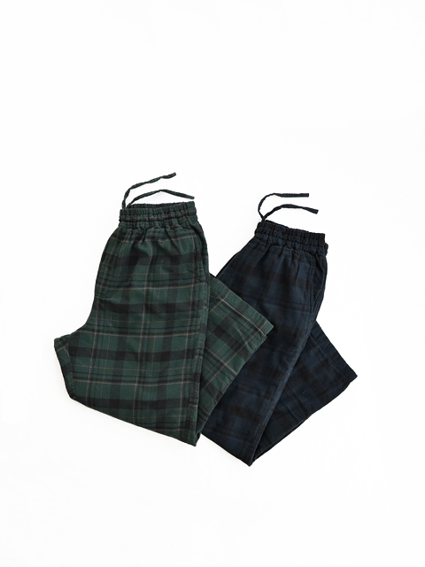 Vas-y Lentement (ヴァジーラントモン)　ネルチェック・イージーパンツ