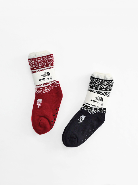THE NORTH FACE (ザ ノースフェイス) Nuptse Bootie Socks (雪柄ルームソックス/UNISEX)