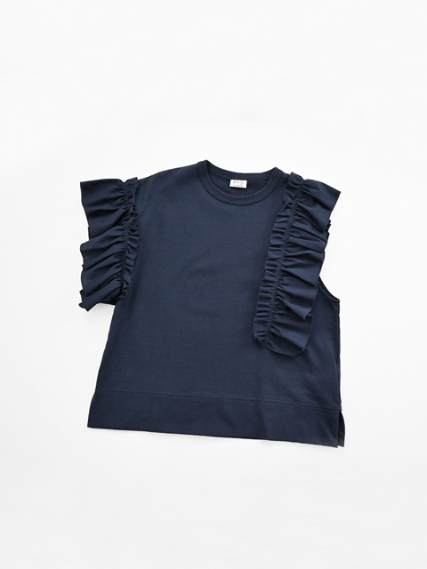 RhodolirioN (ロドリリオン)　Swallow Frill Tiered Top (天竺・アシメントリー S/L Tee)