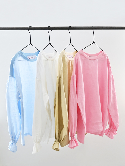 dahl'ia (ダリア)　リネン・肩切替えブラウス