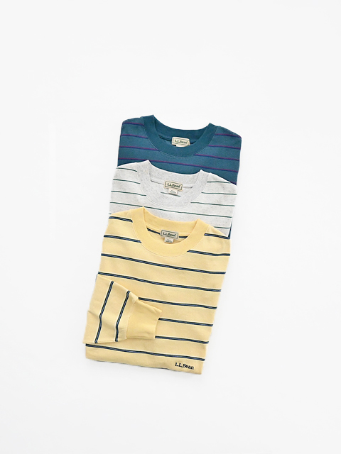 L.L.Bean (エルエルビーン)　ユニオン・ストライプ長袖Tee -メンズサイズ