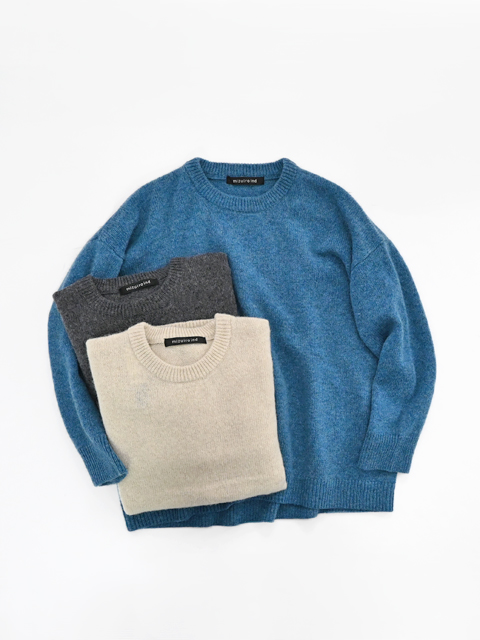 mizuiro ind (ミズイロインド) クルーネック・ワイドセーター