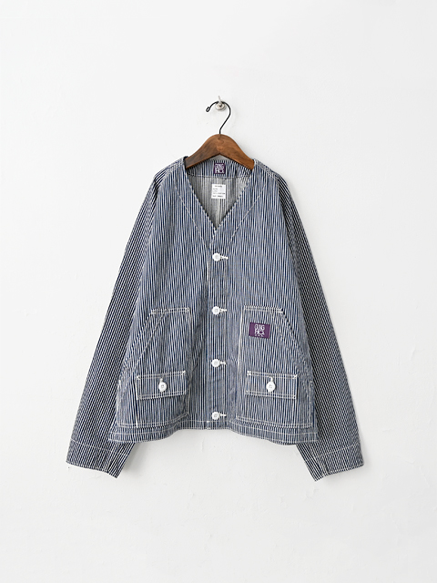 【40%OFF】GUNG HO (ガンホー)　ヒッコリー・ノーカラージャケット