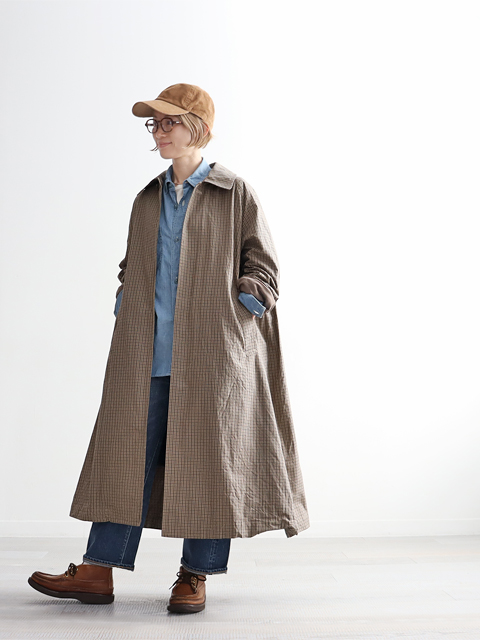 TOUJOURS (トゥジュー)　Oversized Wind Slip Soutien Collar Coat (ステンカラーコート)