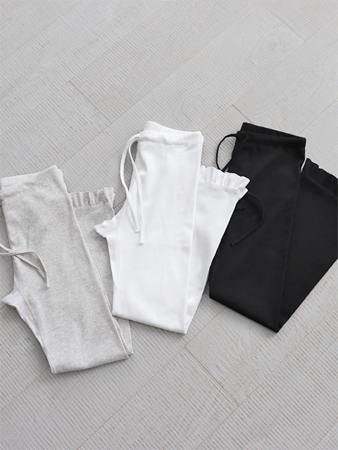RhodolirioN (ロドリリオン)　Ribbed Frill Pant  (リブ・フリルパンツ)