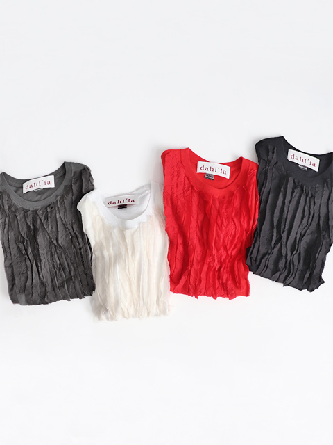 dahl'ia (ダリア) キュプラフリルデコレーション・リメイクTee