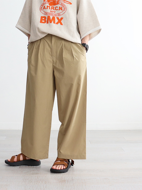 NANGA (ナンガ)　N/C POPLIN WIDE PANTS W (アンクル丈・ワイドパンツ)