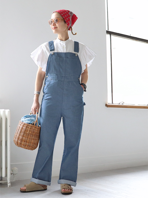 SMITH'S AMERICAN (スミス アメリカン)　"LE HALLES" flare overall (デニム・フレアオーバーオール/全２色)