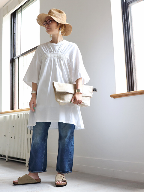 ≪Special Order≫ dahl'ia (ダリア)　フロントギャザー・リメイク BIG Tee (全4色)