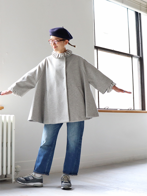 dahl'ia (ダリア) ノーカラー・フレアーコート