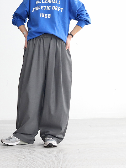 mizuiro ind (ミズイロインド)　ワイドタックパンツ