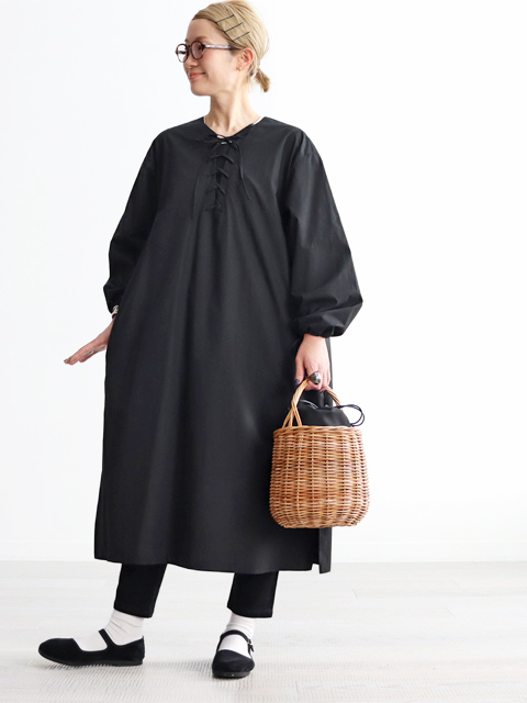 mizuiro ind (ミズイロインド) レースアップワンピース