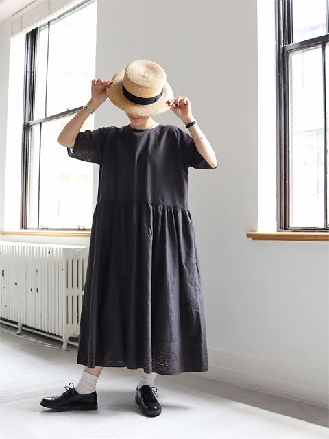 【30%OFF】SOIL (ソイル)　カットワークレース・クルーネックワンピース