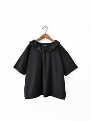 mizuiro ind (ミズイロインド)　フリルカラー・スキッパーTee