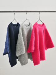 maillot (マイヨ)　"mature"  Wool Nap  S/S Sweater （半袖セーター）