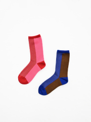 prit(プリット)　バイカラー・ストライプソックス