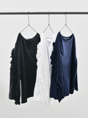 RhodolirioN (ロドリリオン)　Swallow Frill Basque Shirt (天竺・フリルバスクシャツ)